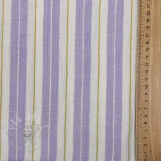 Kaksinkertainen harsokangas/musliini YARN DYED Line purple