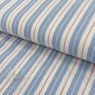 Kaksinkertainen harsokangas/musliini YARN DYED Line blue
