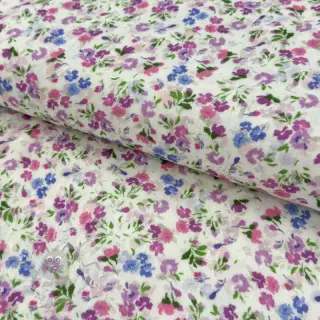 Kaksinkertainen harsokangas/musliini Flower Michaela off white digital print