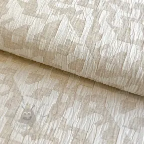Puuvillakangas pellavalla JACQUARD Abstarct natural