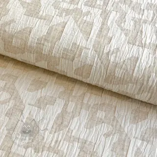 Puuvillakangas pellavalla JACQUARD Abstarct natural
