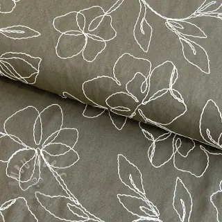 Viskoosi pellavalla EMBROIDERY Flower Danielle pickle