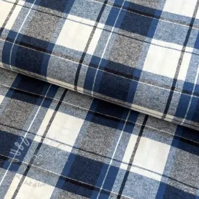 Puuvillakangas YARN DYED CHECK BRUSHED Silva design Ja