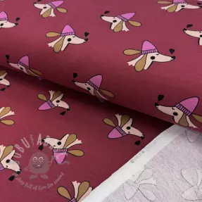 Collegekangas Dogs and hearts red