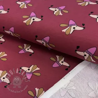 Collegekangas Dogs and hearts red