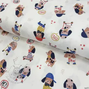 Neulos Dogs white digital print
