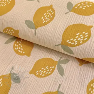 Kaksinkertainen harsokangas/musliini Lemons sand