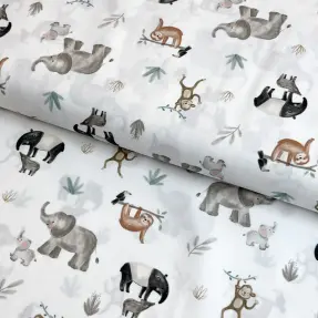 Bavlnená látka Safari off white digital print