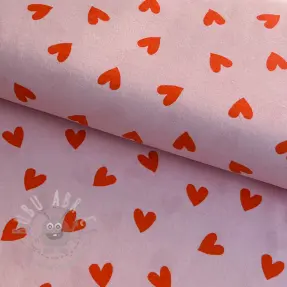 Puuvillakangas FLANNEL Hearts pink