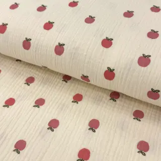 Dvojitá gázovina/mušelín Fruits apple natural