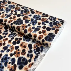 Viskóza SATIN Animal skin ecru digital print
