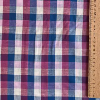 Bavlnená látka YARN DYED Square cerise
