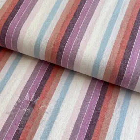 Puuvillakangas YARN DYED Line multi
