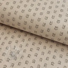 Vakosametti STRETCH Little bunny light sand