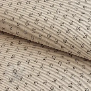 Vakosametti STRETCH Little bunny light sand