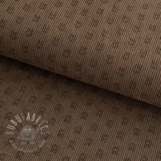 Vakosametti STRETCH Little bunny taupe