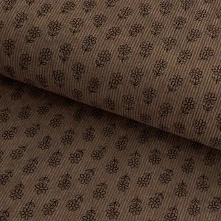 Menčester STRETCH Little flower taupe