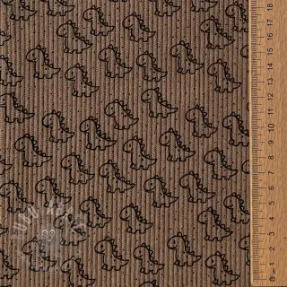 Vakosametti STRETCH Little dino taupe