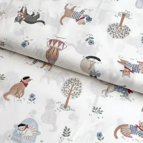 Bavlnená látka Vive la France design A digital print