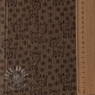 Vakosametti STRETCH Little deer taupe