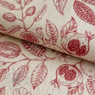 Sisustuskangas RUSTIC VINTAGE PRINT Granata groseille