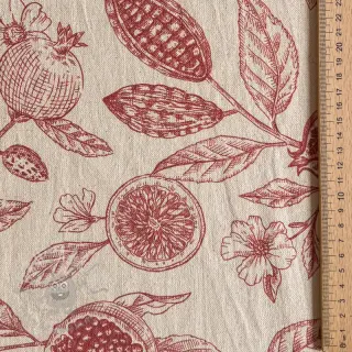 Sisustuskangas RUSTIC VINTAGE PRINT Granata groseille