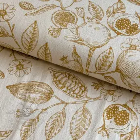 Sisustuskangas RUSTIC VINTAGE PRINT Granata peanut