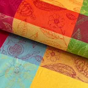 Sisustuskangas FRENCH TABLE CLOTH JACQUARD Cabosse allover summer