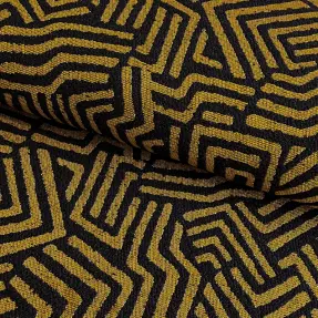 Dekoračná látka jacquard Mesopotamie noir jaune