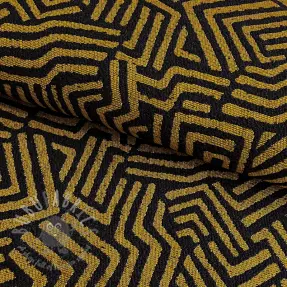 Sisustuskangas jacquard Mesopotamie noir jaune