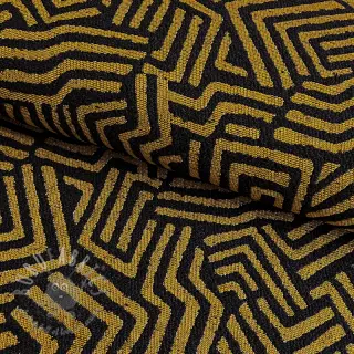 Sisustuskangas jacquard Mesopotamie noir jaune
