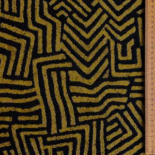 Dekoračná látka jacquard Mesopotamie noir jaune