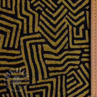 Sisustuskangas jacquard Mesopotamie noir jaune