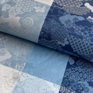 Sisustuskangas FRENCH TABLE CLOTH JACQUARD Niwa allover indigo