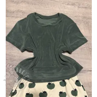 Joustava froteekangas dark green
