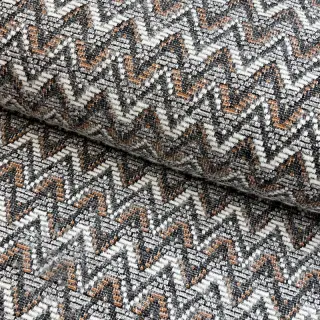 Neulekangas jacquard Comfilia Zigzag wavy brown