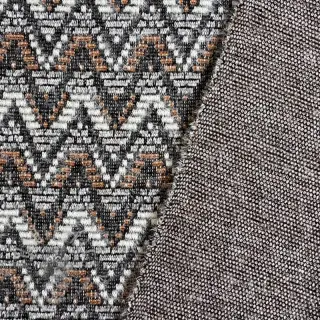 Neulekangas jacquard Comfilia Zigzag wavy brown