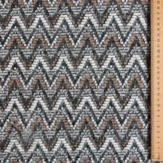Neulekangas jacquard Comfilia Zigzag wavy brown