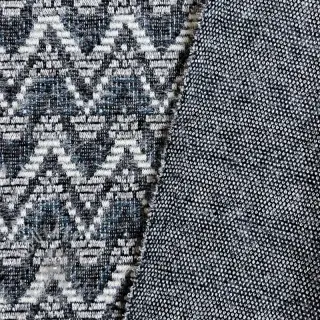 Neulekangas jacquard Comfilia Zigzag wavy blue