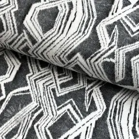 Neulekangas jacquard Comfy Broken checks black