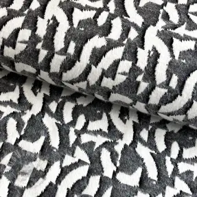 Neulekangas jacquard Comfy Collage shapes grey