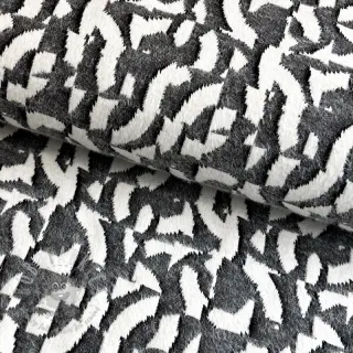 Neulekangas jacquard Comfy Collage shapes grey