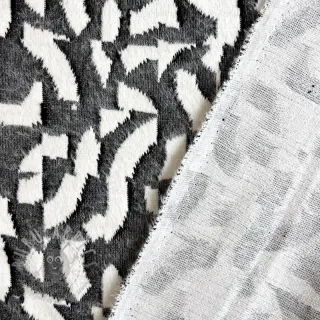 Neulekangas jacquard Comfy Collage shapes grey