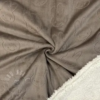 Vauvan plyysikangas TEDDY Bunny taupe
