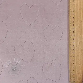 Vauvan plyysikangas TEDDY Hearts old pink
