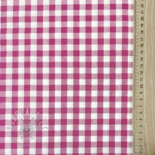 Puuvillakangas Check fuchsia