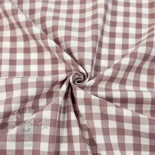 Puuvillakangas Check mauve