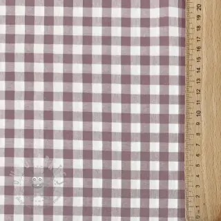 Puuvillakangas Check mauve