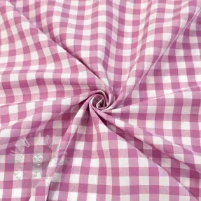 Puuvillakangas Check pink
