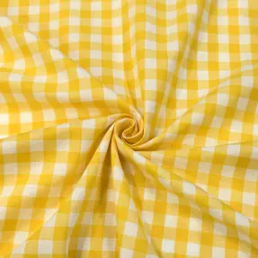 Bavlnená látka Check yellow